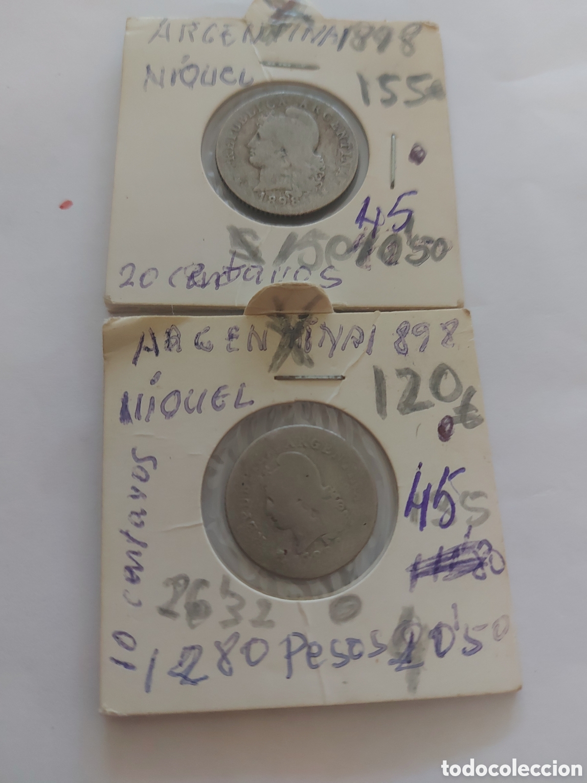 Monedas antiguas de Am&eacute;rica: 2 monedas de Argentina - Foto 2
