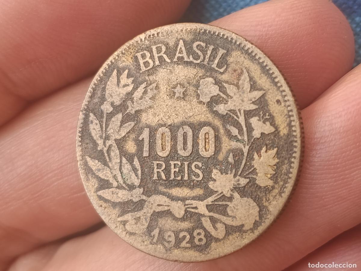 Monedas antiguas de Am&eacute;rica: Brasil, 1000 reis de 1928