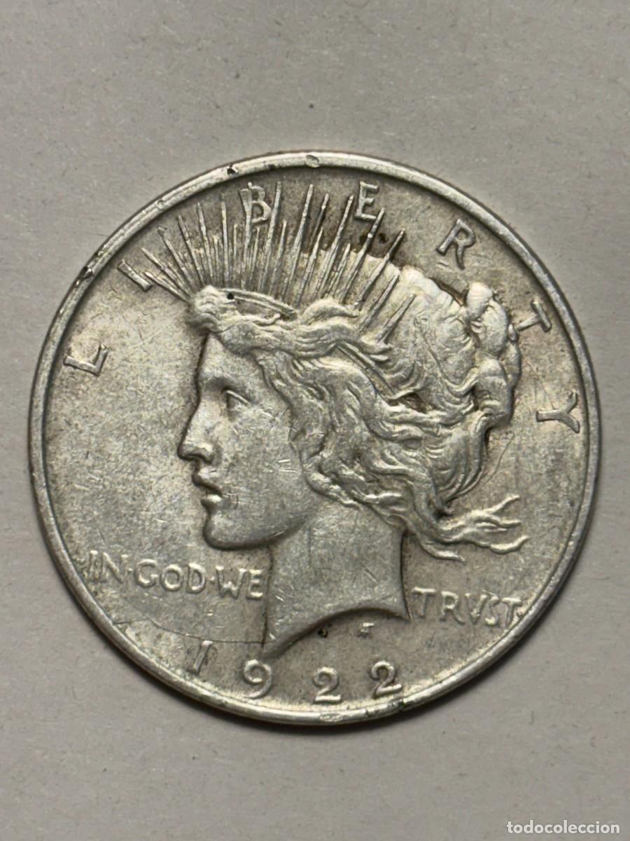 Monedas antiguas de Am&eacute;rica: Estados Unidos, 1 Dollar, Peace. 1922. Plata 900. Ceca de acu&ntilde;aci&oacute;n: Denver