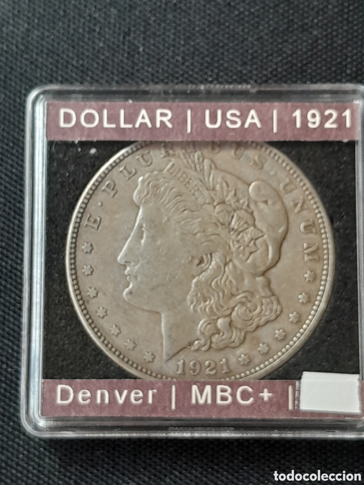 Monete antiche di America: Moneda Plata 1 D&oacute;lar Morgan 1921-D (Denver) - CERTIFICADA