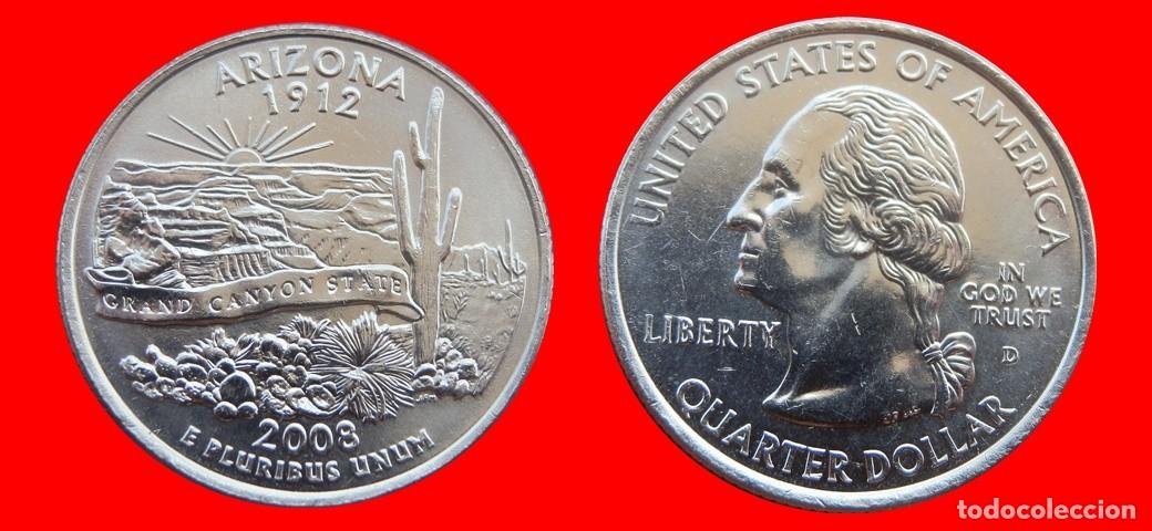 Monedas antiguas de Am&eacute;rica: 25 CENTAVOS QUARTER 2008-D ARIZONA SIN CIRCULAR USA-9160SC