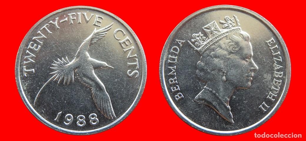 Monedas antiguas de Am&eacute;rica: 25 CENTAVOS 1988 BERMUDA-155078