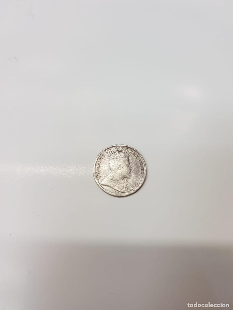 Monedas antiguas de Am&eacute;rica: CANADA-5 CENTS-1907-PLATA