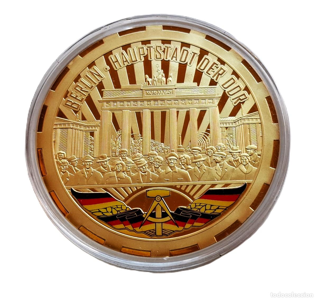 Monnaies anciennes d'Am&eacute;rique: GIGANTE MONEDA BERLIN HAUPTSTDT DER DOR ORO BA&Ntilde;O + CERTIFICADO - 7.CM DIAMETRO