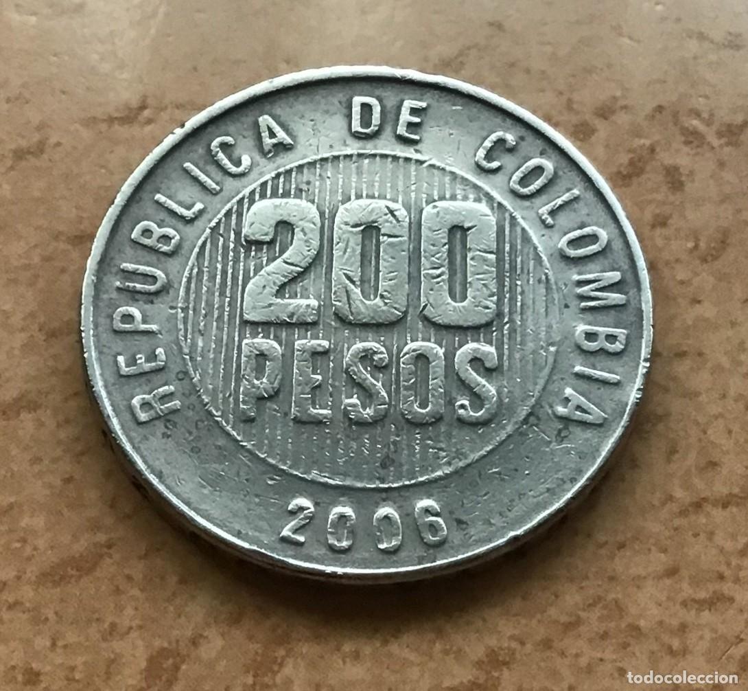Monedas antiguas de Am&eacute;rica: 200 pesos de Colombia. A&ntilde;o 2006