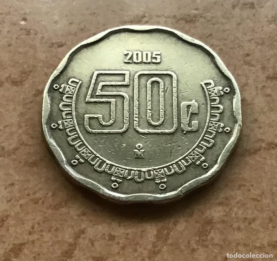 Monedas antiguas de Am&eacute;rica: 50 pesos de M&eacute;xico (M&eacute;jico). A&ntilde;o 2005