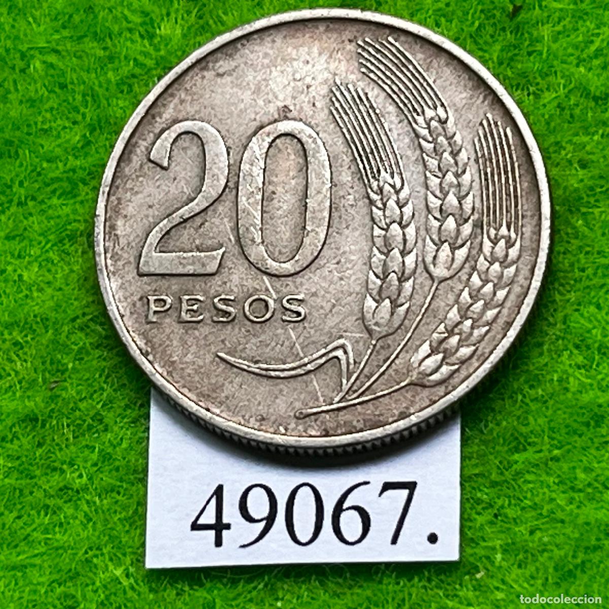 Monedas antiguas de Am&eacute;rica: Uruguay 20 pesos 1970,