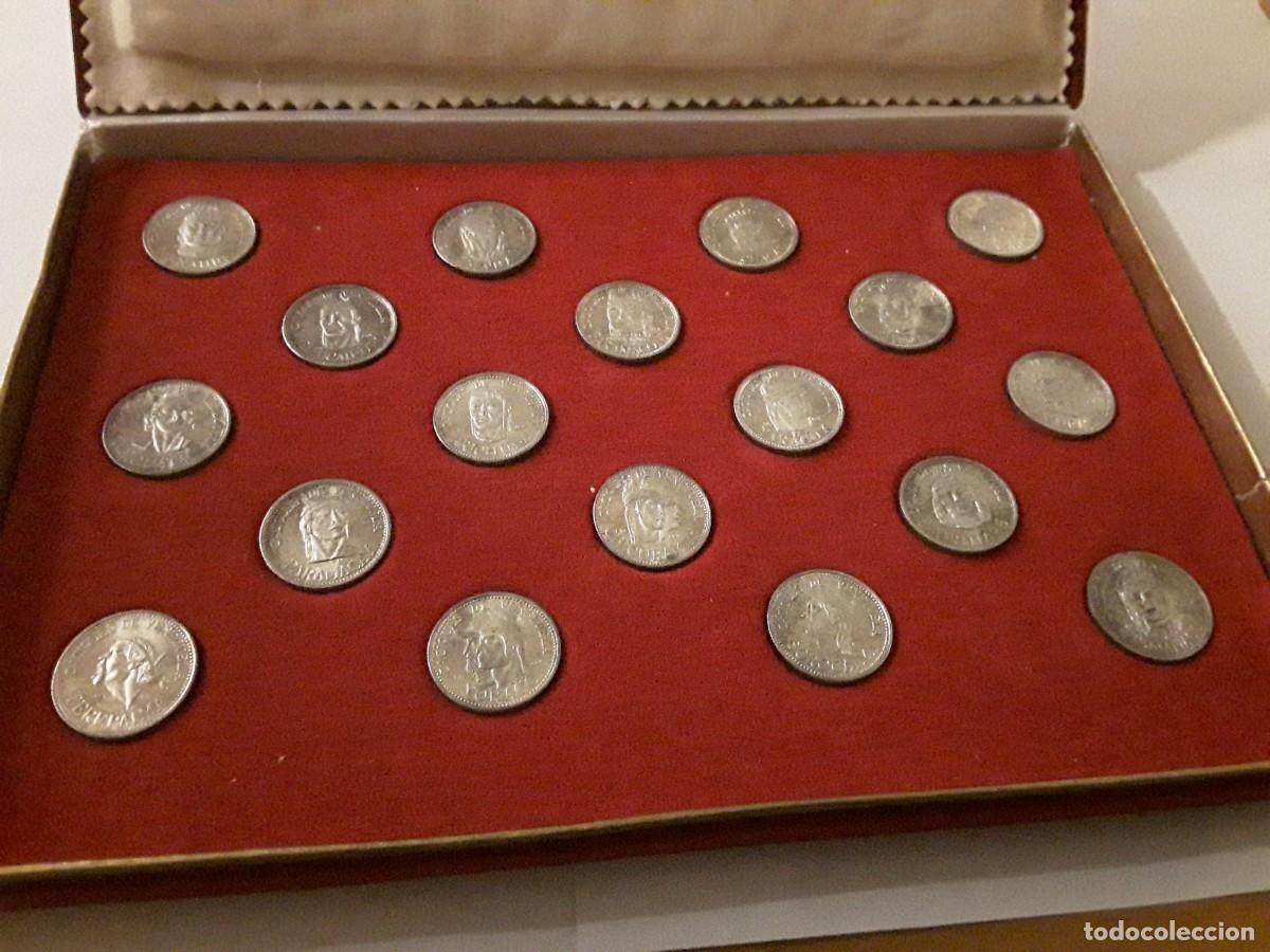 Monedas antiguas de Am&eacute;rica: VENEZUELA - RARO ESTUCHE CON 18 MEDALLAS DE PLATA CACIQUES DE VENEZUELA . PLATA 1000.