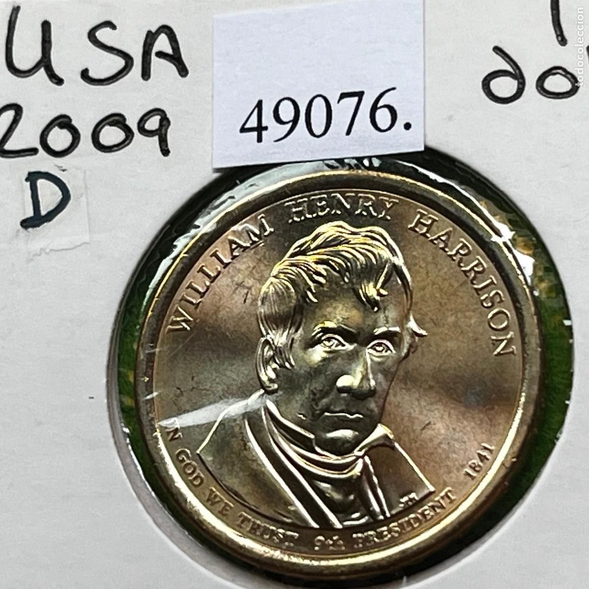 Monedas antiguas de Am&eacute;rica: Estados Unidos Am&eacute;rica, 1 dolar 2009 D, William Henry Harrison, USA