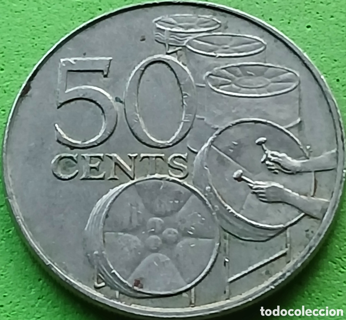 Monedas antiguas de Am&eacute;rica: Trinidad y Tobago 50 cents 1978 km#33 sin marca de ceca/ poco com&uacute;n