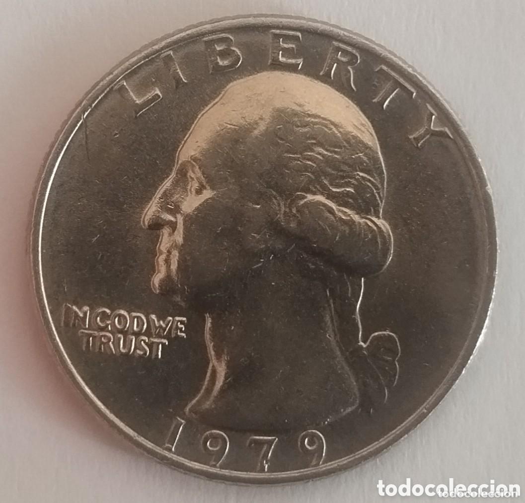 Monete antiche di America: MONEDA DE EEUU QUARTER DOLLAR 1979 (FOTO)
