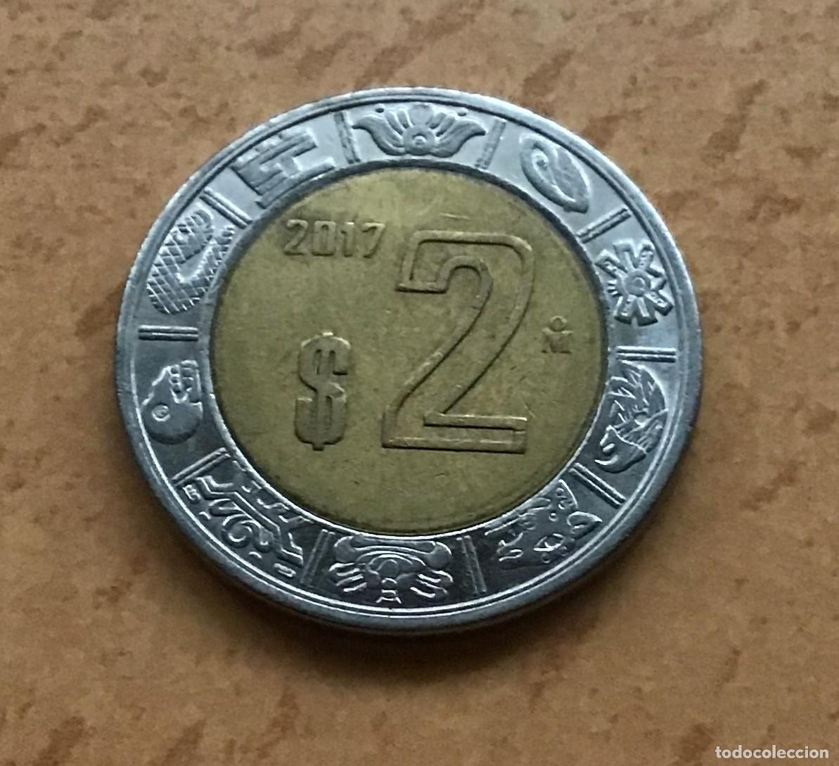 Monedas antiguas de Am&eacute;rica: 2 pesos de M&eacute;xico (M&eacute;jico). A&ntilde;o 2017