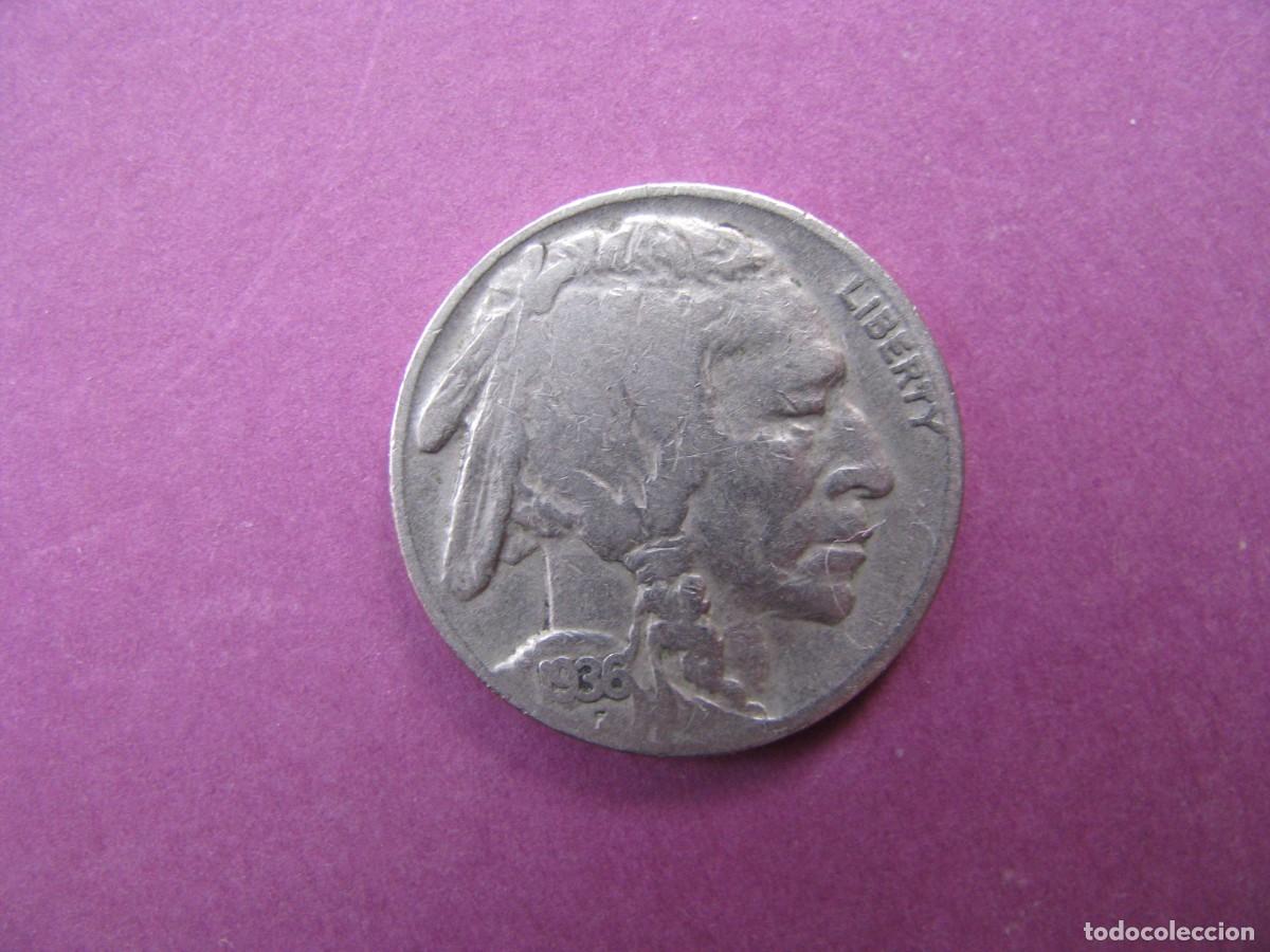 Monedas antiguas de Am&eacute;rica: MONEDA DE EE.UU. U.S.A HALF DOLLAR 5 CENTS 1936. FIVE CENTS, BUFFALO NICKEL