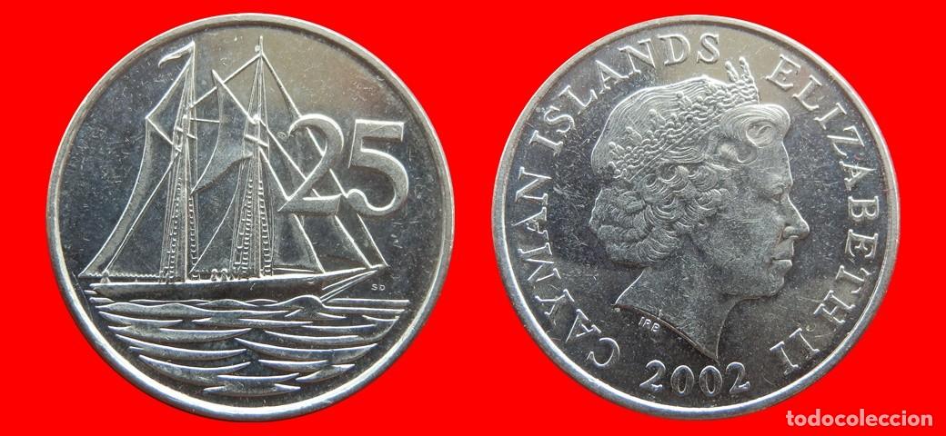 Monedas antiguas de Am&eacute;rica: 25 CENTAVOS 2002 SIN CIRCULAR ISLAS CAYMAN -9748SC