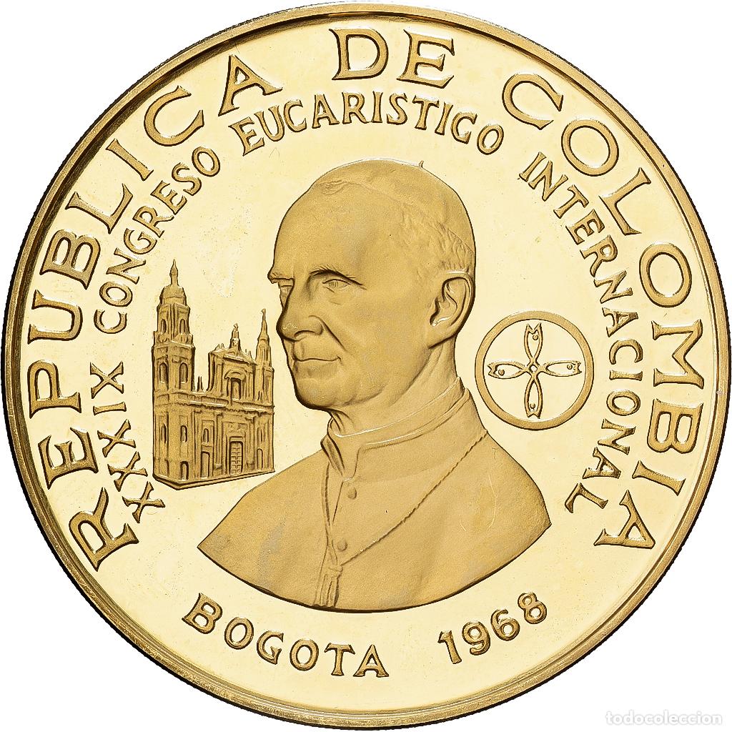 Monedas antiguas de Am&eacute;rica: [#1546940] Colombia, 1500 Pesos, 39th International Eucharistic Congress, 1968, Arezzo
