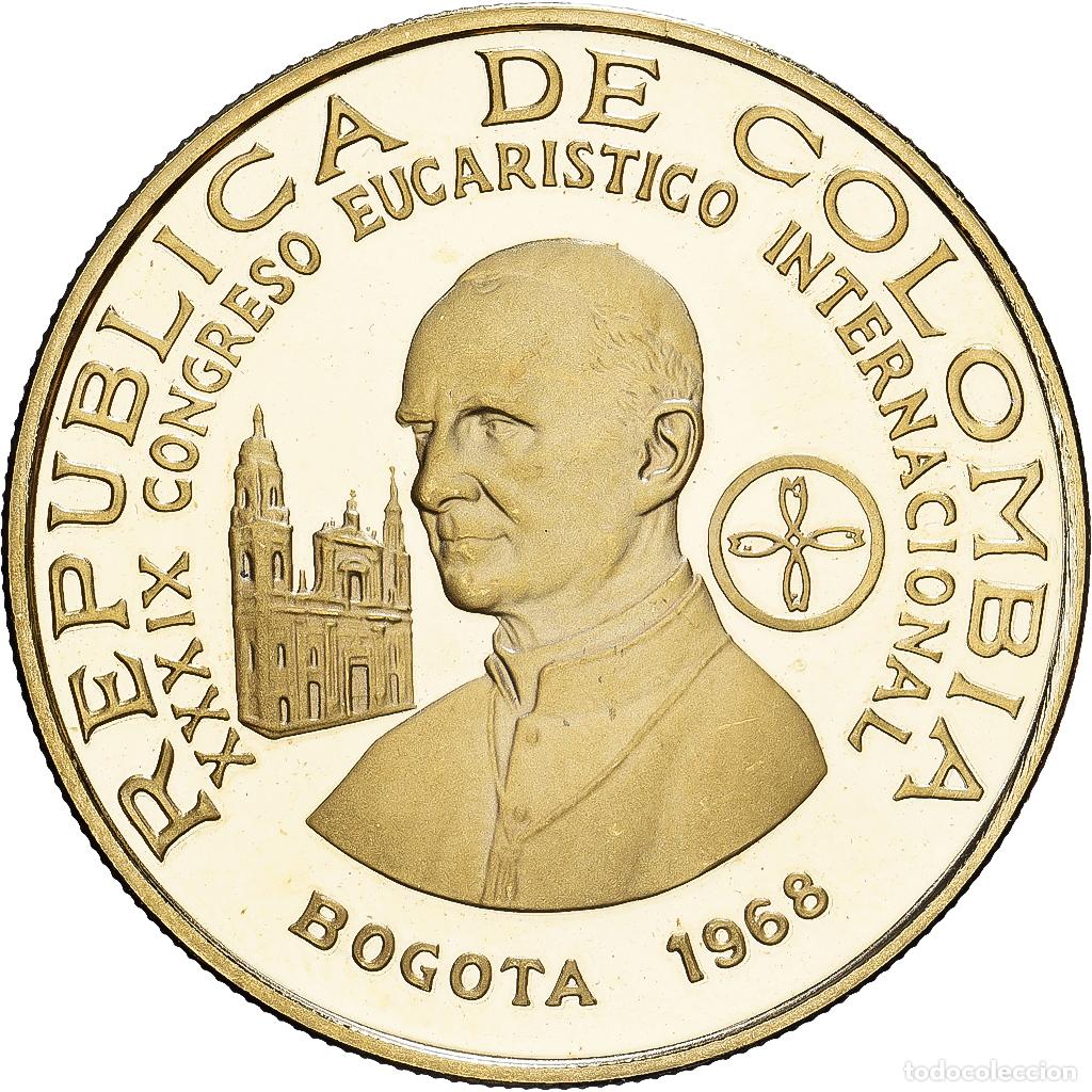 Monedas antiguas de Am&eacute;rica: [#1546938] Colombia, 300 Pesos, 39th International Eucharistic Congress, 1968, Arezzo