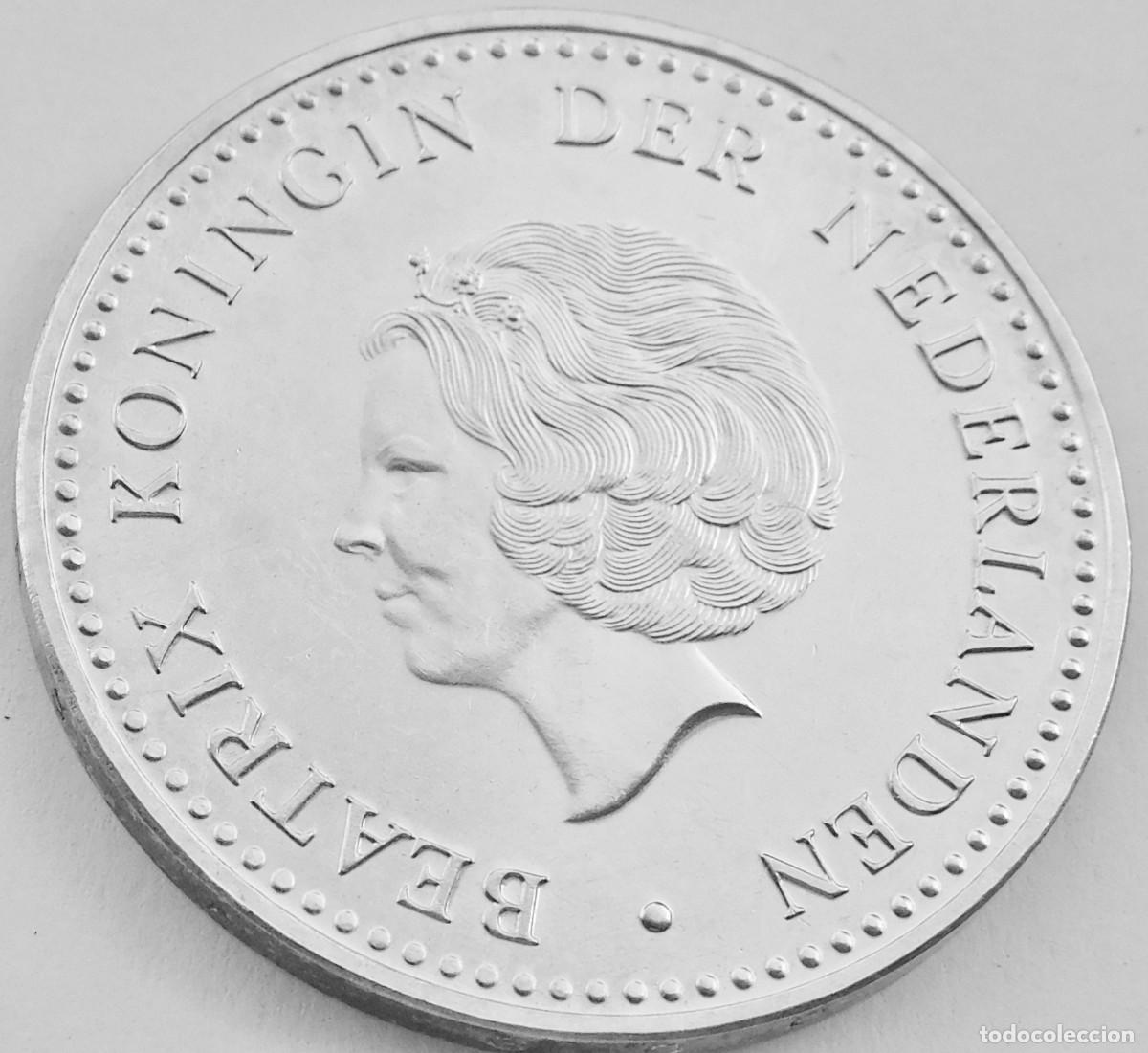 Alte M&uuml;nzen aus Amerika: ANTILLAS HOLANDESAS 50 GULDEN 1980. PLATA PROOFLIKE. ESCASA