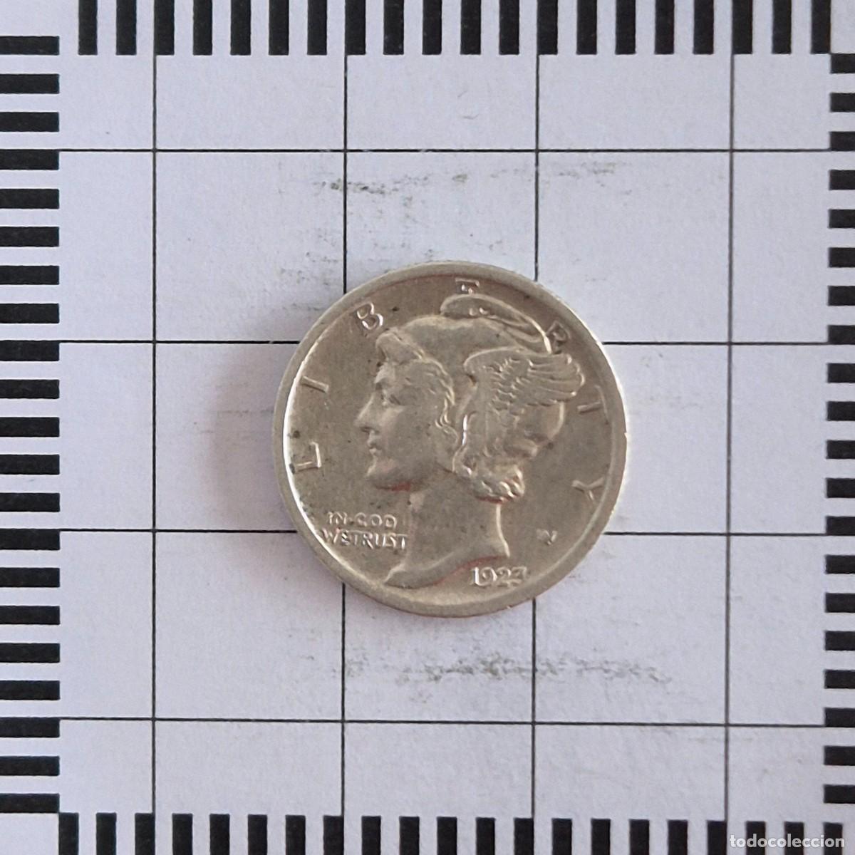 Old Coins of America: 10 CENTAVOS (DIME), ESTADOS UNIDOS. 1923. (KM#140).