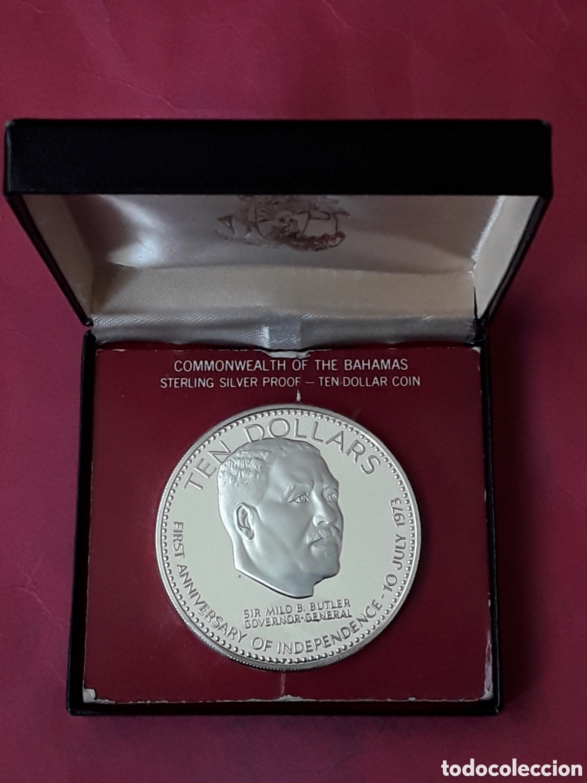 Monedas antiguas de Am&eacute;rica: 10 DOLAR DOLLAR BAHAMAS 1974 PLATA . ANIVERSARIO INDEPENDENCIA. PROOF