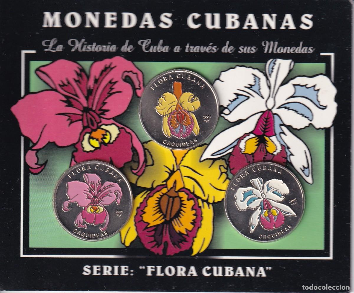 Old Coins of America: CARTERA CON 3 MONEDAS DE FLORA CUBANA DEL A&Ntilde;O 2001