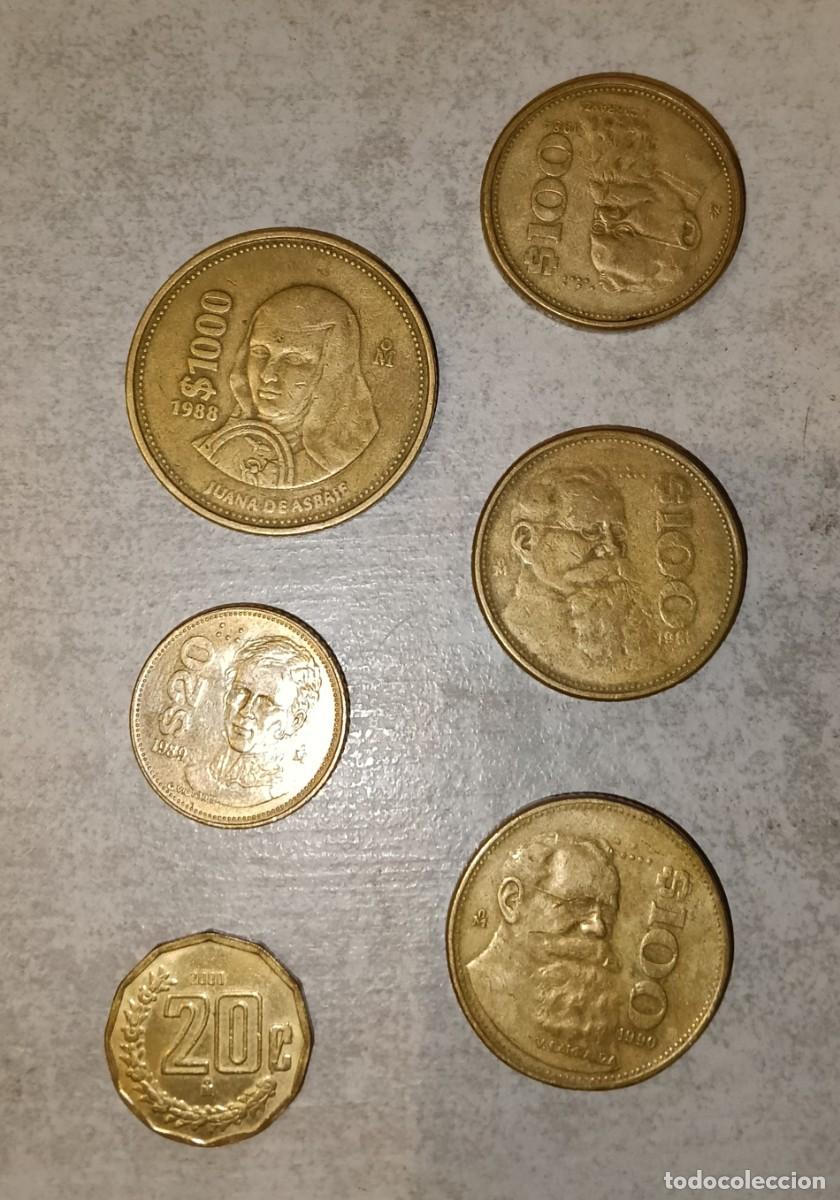 Monedas antiguas de Am&eacute;rica: Lote de pesos mexicanos