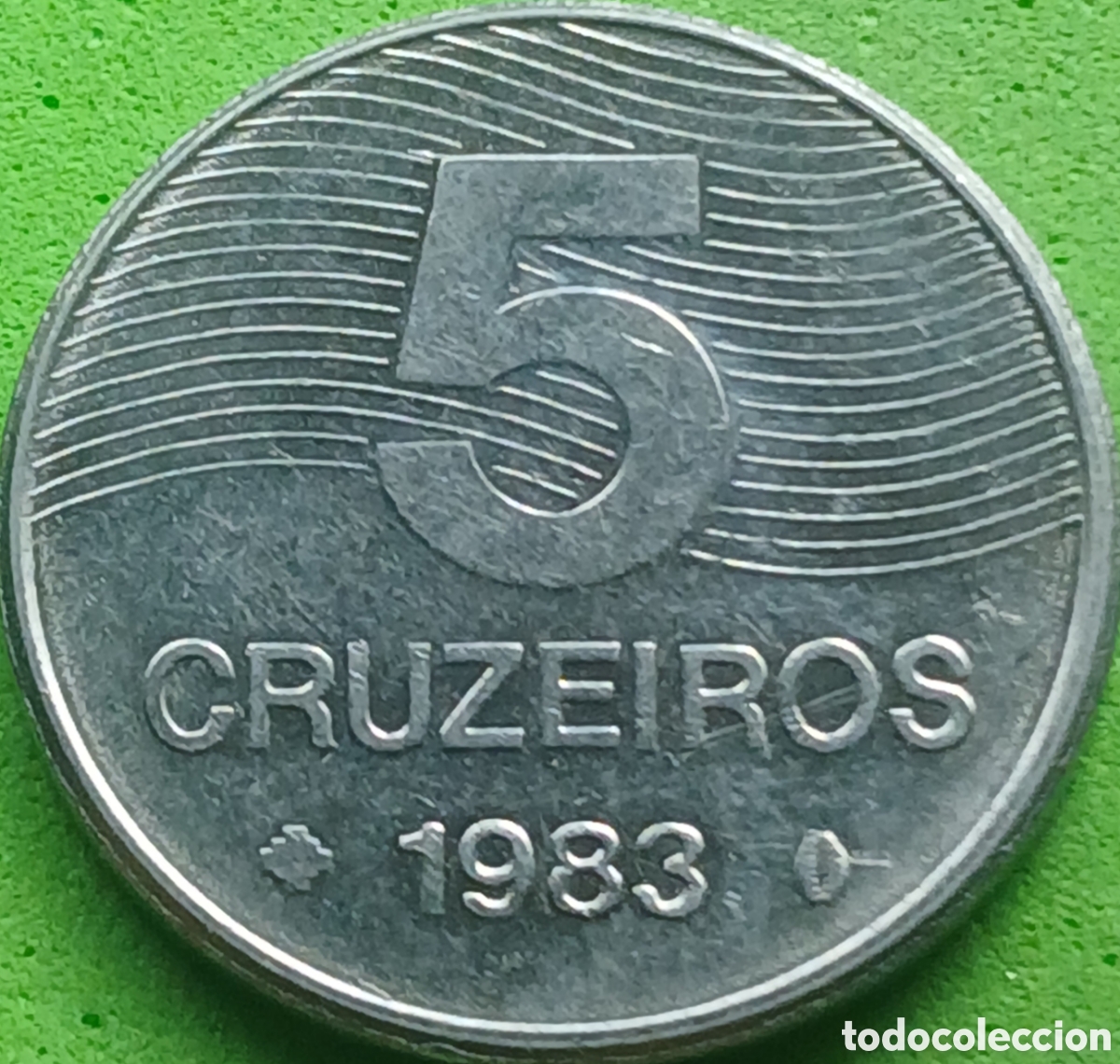 Monedas antiguas de Am&eacute;rica: Brasil 5 cruzeiros 1983 km#591