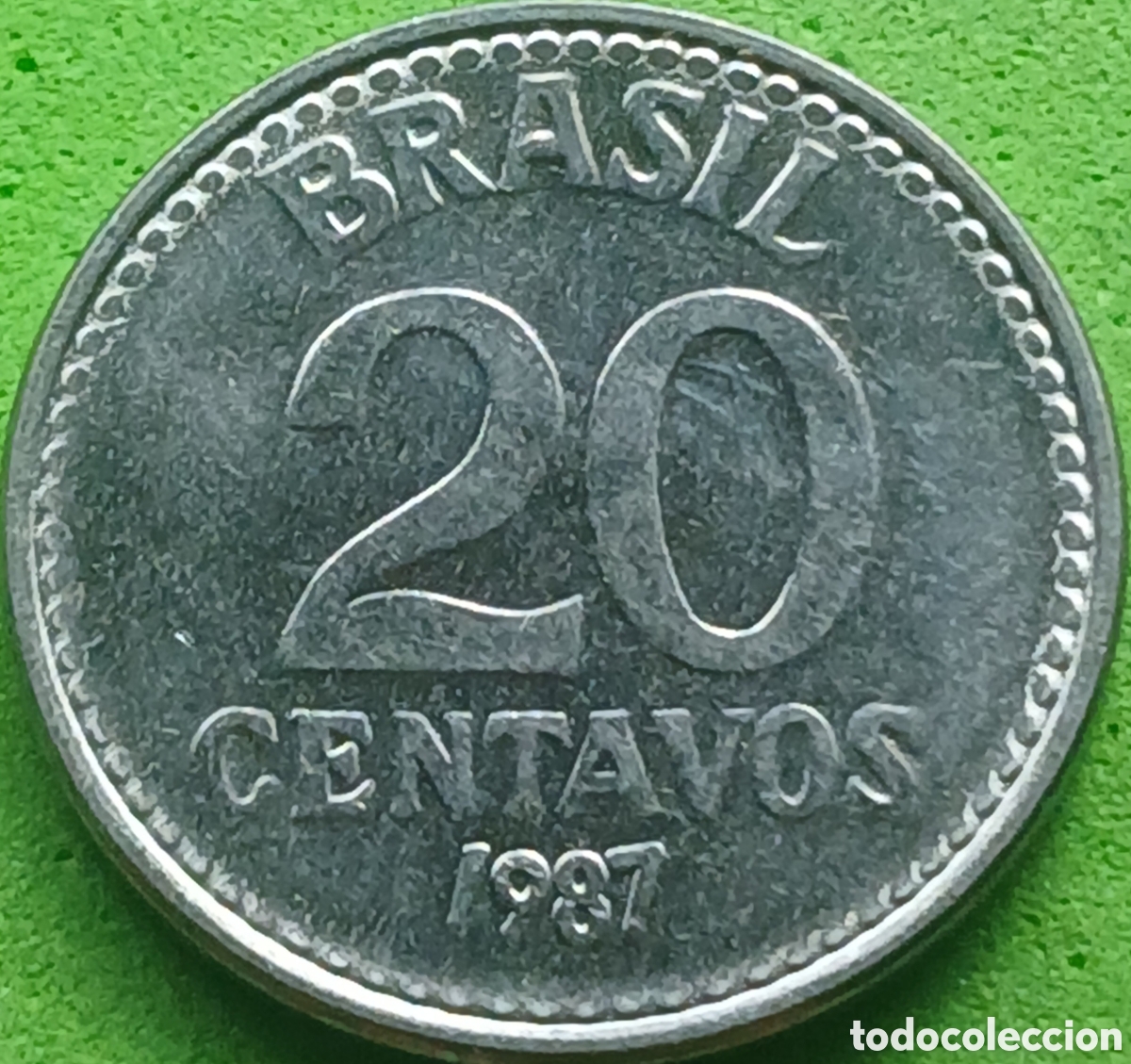 Monedas antiguas de Am&eacute;rica: Brasil 20 centavos 1987 km#603