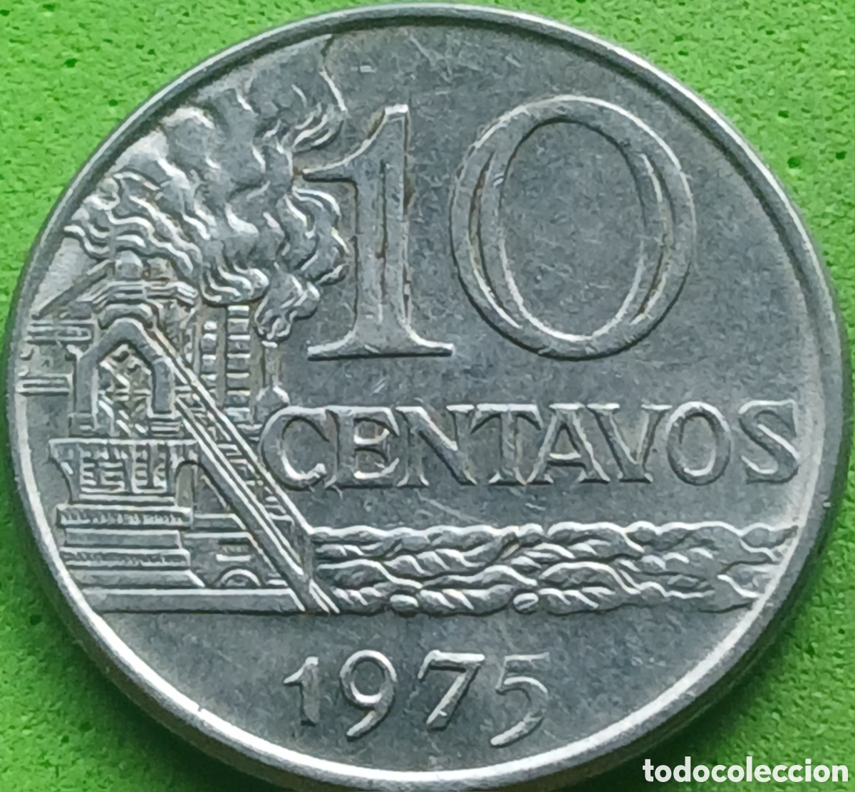 Monedas antiguas de Am&eacute;rica: Brasil 10 centavos 1975 km#578.1a
