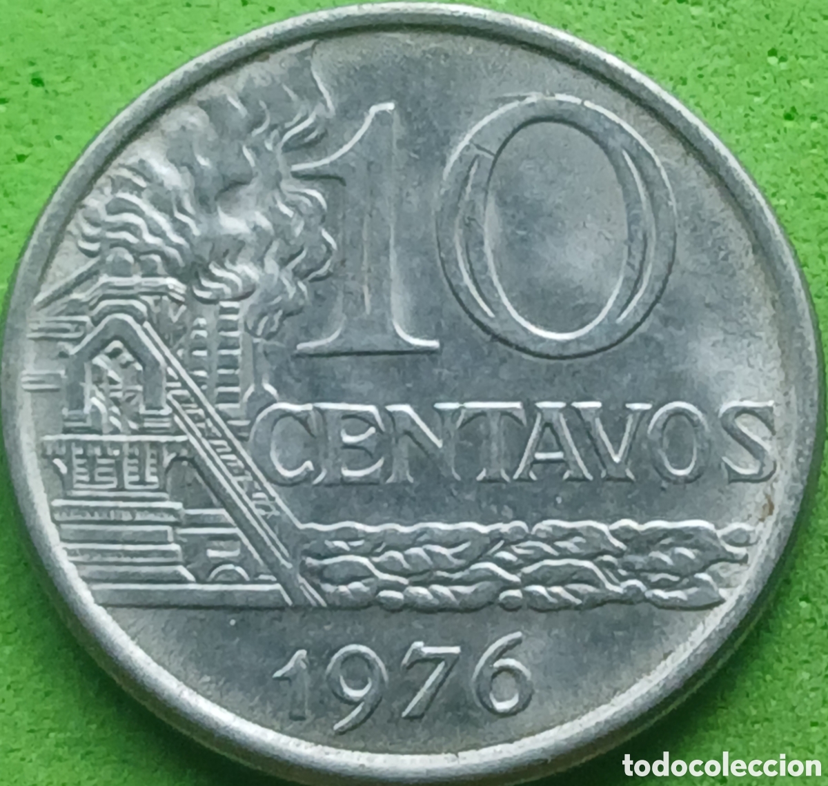 Monedas antiguas de Am&eacute;rica: Brasil 10 centavos 1976 km#578.1a