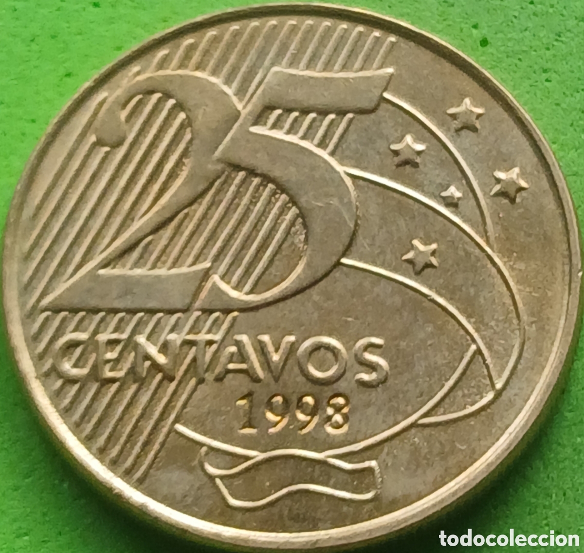 Monedas antiguas de Am&eacute;rica: Brasil 25 centavos 1998 km#650