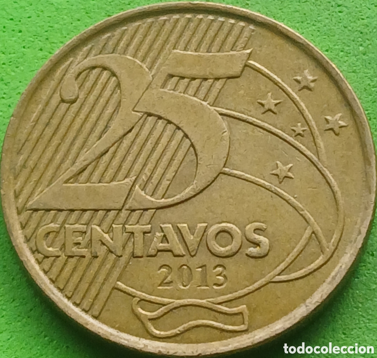 Monedas antiguas de Am&eacute;rica: Brasil 25 centavos 2013 km#650