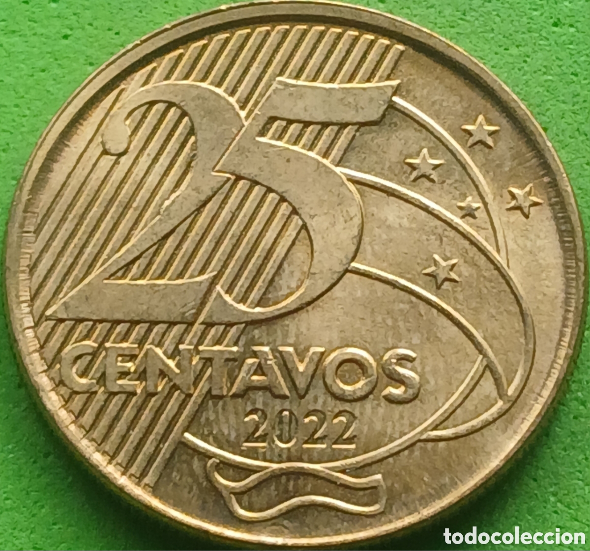 Monedas antiguas de Am&eacute;rica: Brasil 25 centavos 2022 km#650
