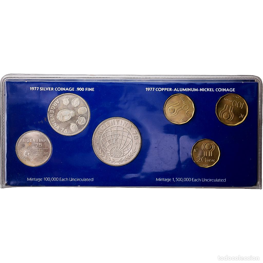 Monedas antiguas de Am&eacute;rica: [#1546999] Argentina, Set 20 - 3000 Pesos, 1977-1978, Santiago, World Cup, Sin