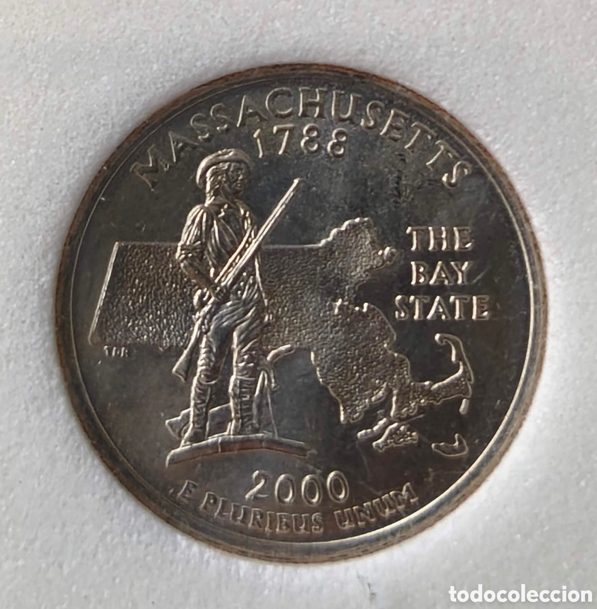Monedas antiguas de Am&eacute;rica: EEUU. 2000. 25 centavos. Massachusetts - Foto 4