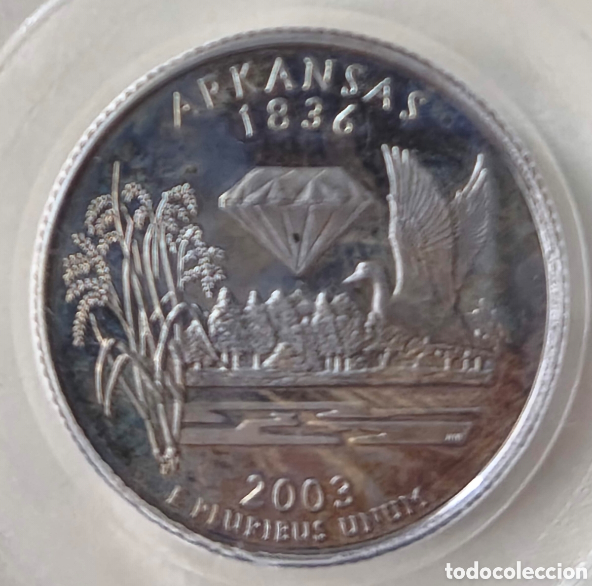 Monedas antiguas de Am&eacute;rica: EEUU.2003. 25 centavos. Arkansas - Foto 3