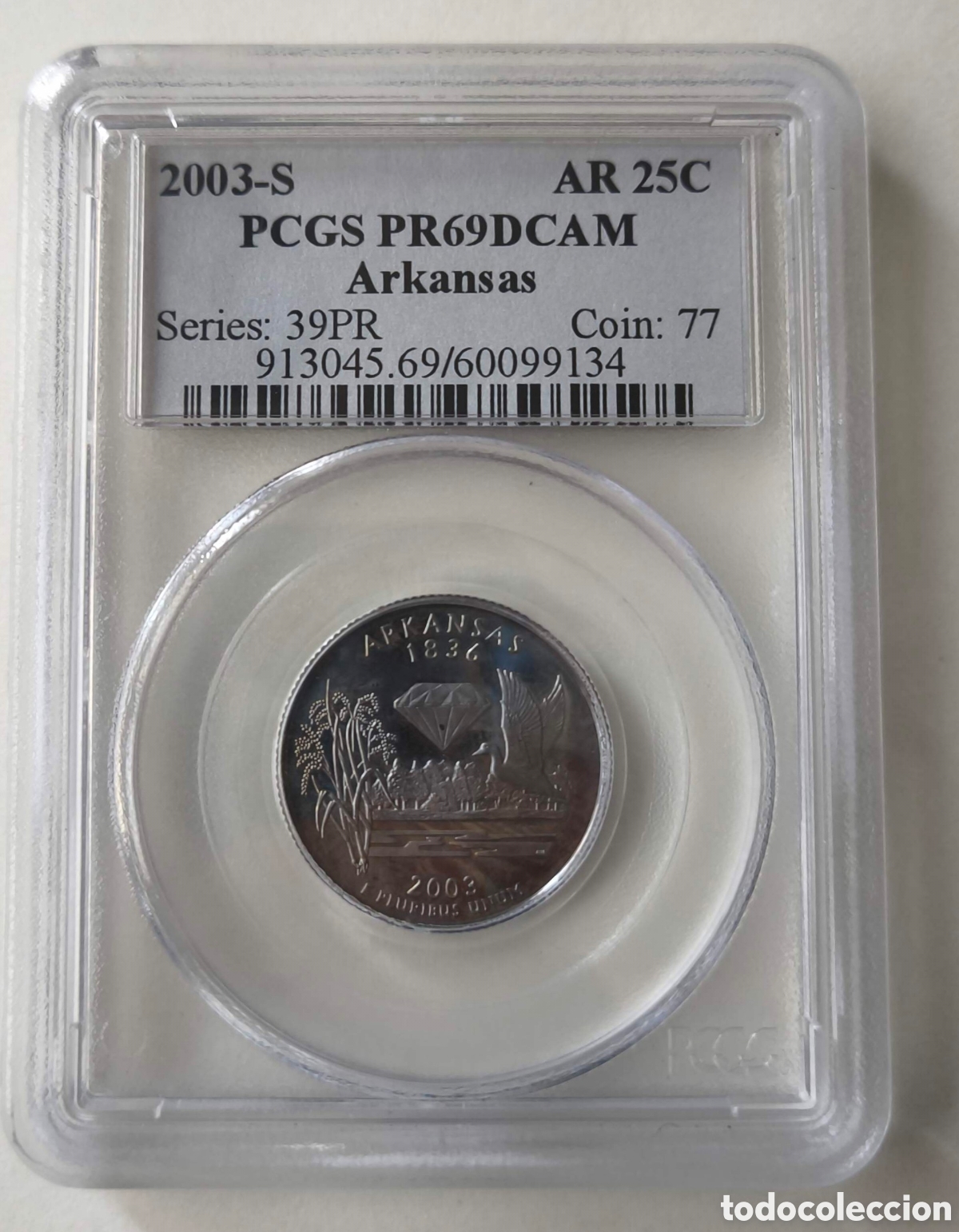 Monedas antiguas de Am&eacute;rica: EEUU.2003. 25 centavos. Arkansas