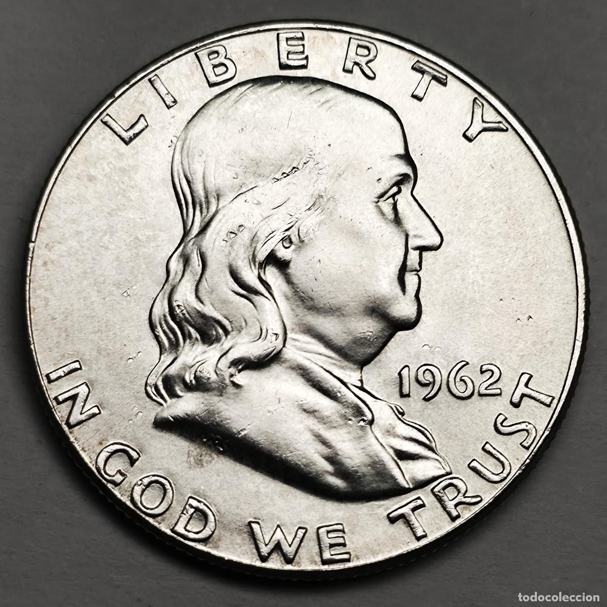 Monedas antiguas de Am&eacute;rica: MONEDA PLATA ESTADOS UNIDOS 1/2 DOLAR LIBERTY 1962 SC