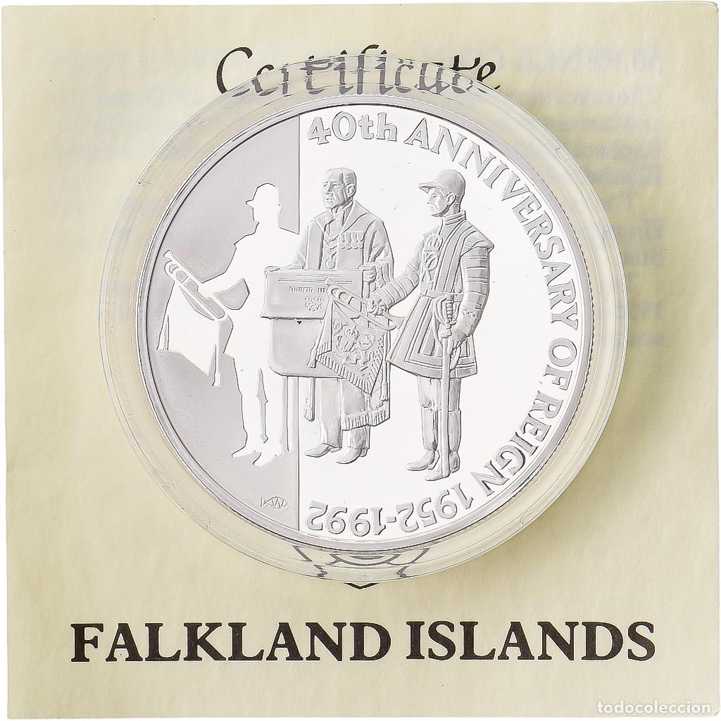 Monedas antiguas de Am&eacute;rica: [#1547001] Islas Malvinas, Elizabeth II, 50 Pence, 40th anniversary of reign, 1992