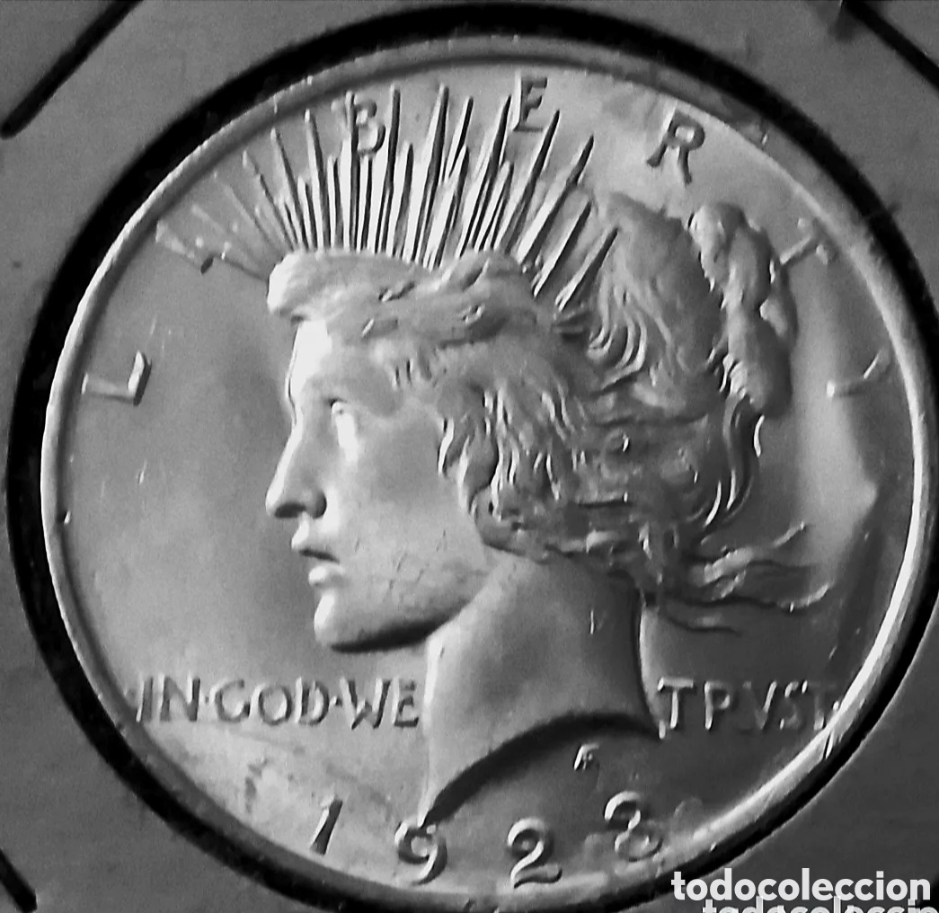 Moedas antigas da Am&eacute;rica: MONEDA DE PLATA 1. DOLAR USA 1923 LIBERTY S/C