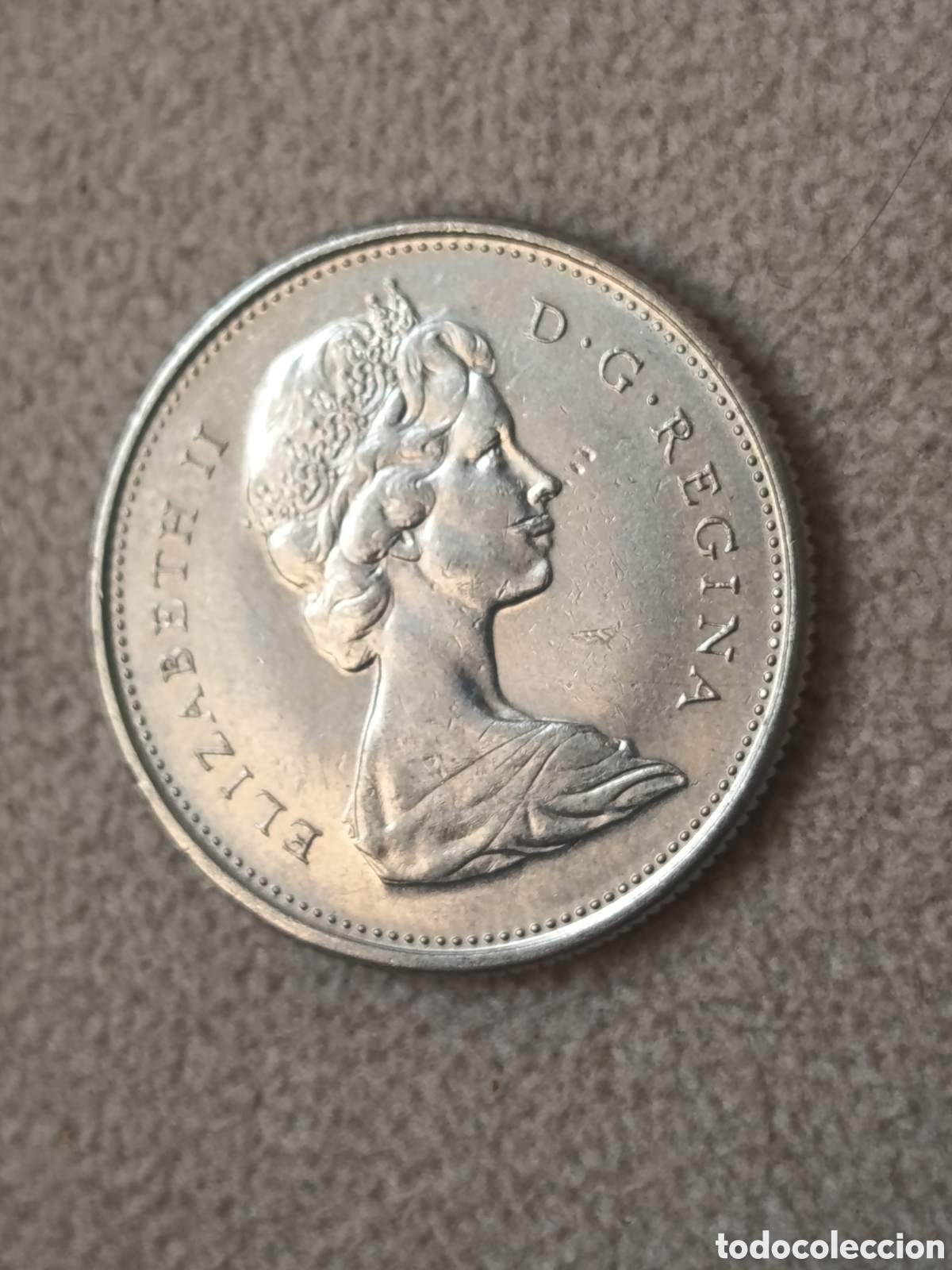 Monedas antiguas de Am&eacute;rica: Canad&aacute; 25 Centavos 1976 SC - Foto 1