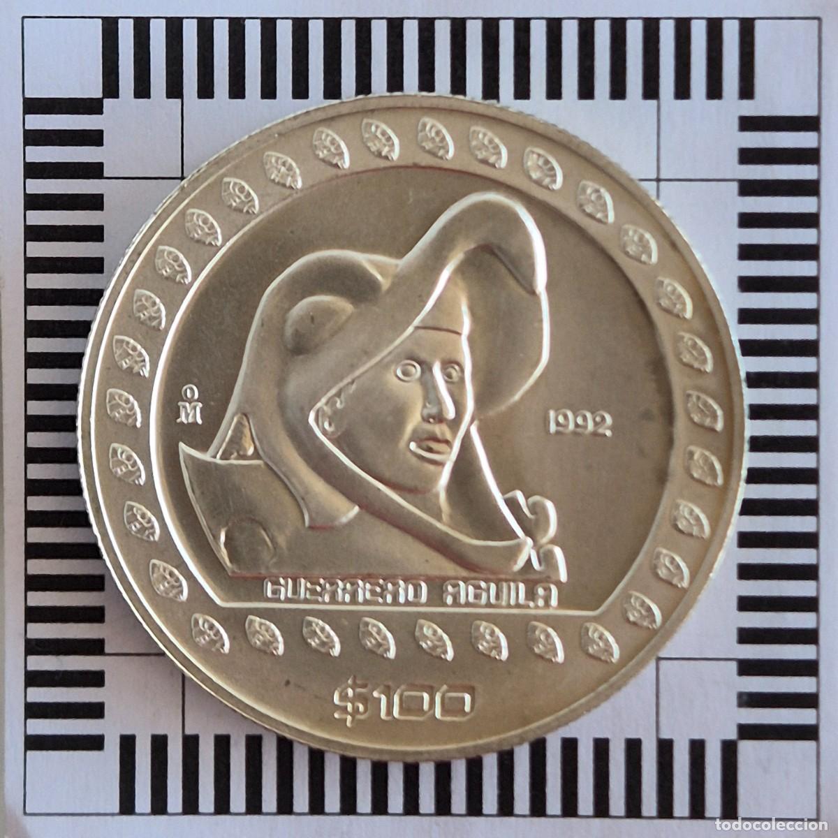 Old Coins of America: 100 PESOS, M&Eacute;XICO. 1992. (KM#556).