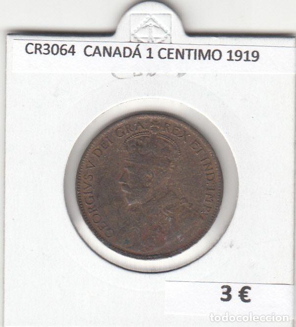 Monedas antiguas de Am&eacute;rica: CR3064 MONEDA CANADA 1 CENTIMO 1919 BC - Foto 1