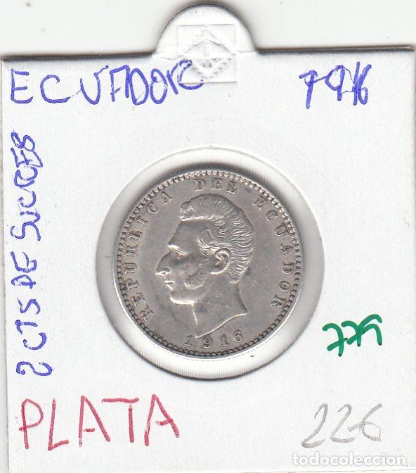 Alte M&uuml;nzen aus Amerika: CR0779 MONEDA ECUADOR 2 CTS DE SUCRE 1916 PLATA