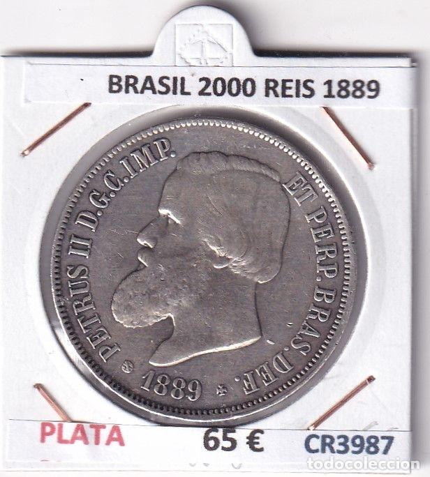 Old Coins of America: CR3987 MONEDA BRASIL 2000 REIS 1889 PLATA
