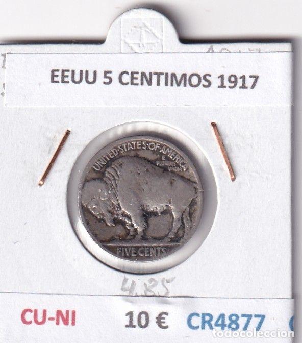 Old Coins of America: CR4877 MONEDA EEUU 5 CENTIMOS 1917 CU-NI