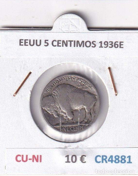 Old Coins of America: CR4881 MONEDA EEUU 5 CENTIMOS 1936E CU-NI
