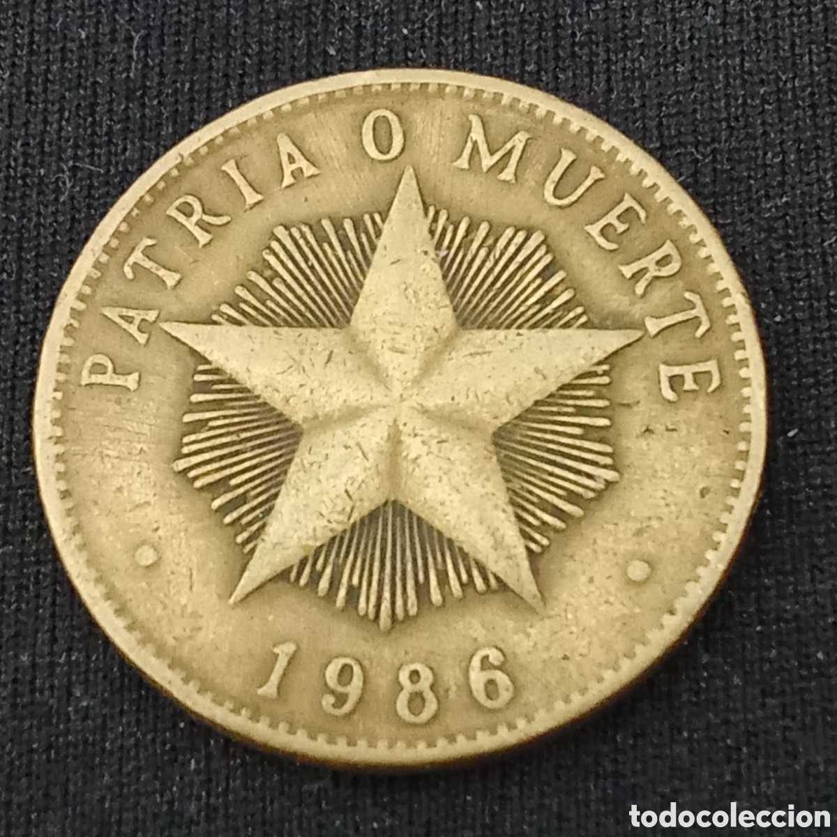Alte M&uuml;nzen aus Amerika: Cuba 1 peso a&ntilde;o 1986