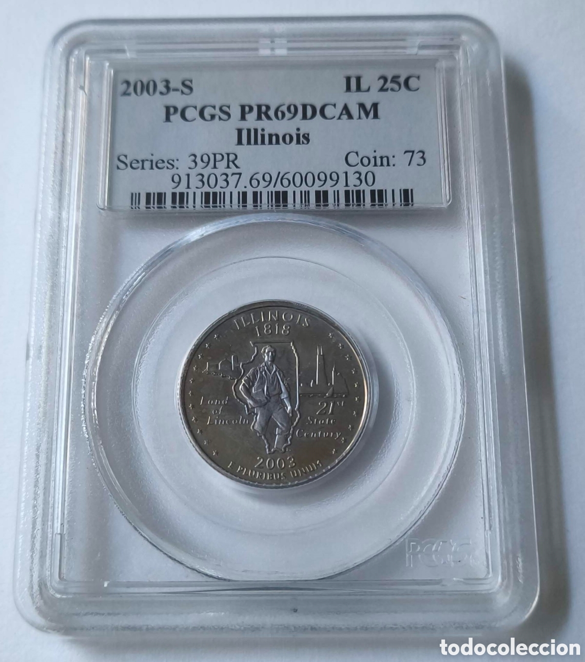 Monedas antiguas de Am&eacute;rica: EEUU. 2003. 25 centavos. Illinois - Foto 1