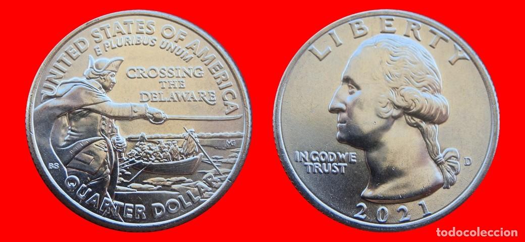Monedas antiguas de Am&eacute;rica: 25 CENTAVOS QUARTER 2021-D CROSSING SIN CIRCULAR USA-9767SC