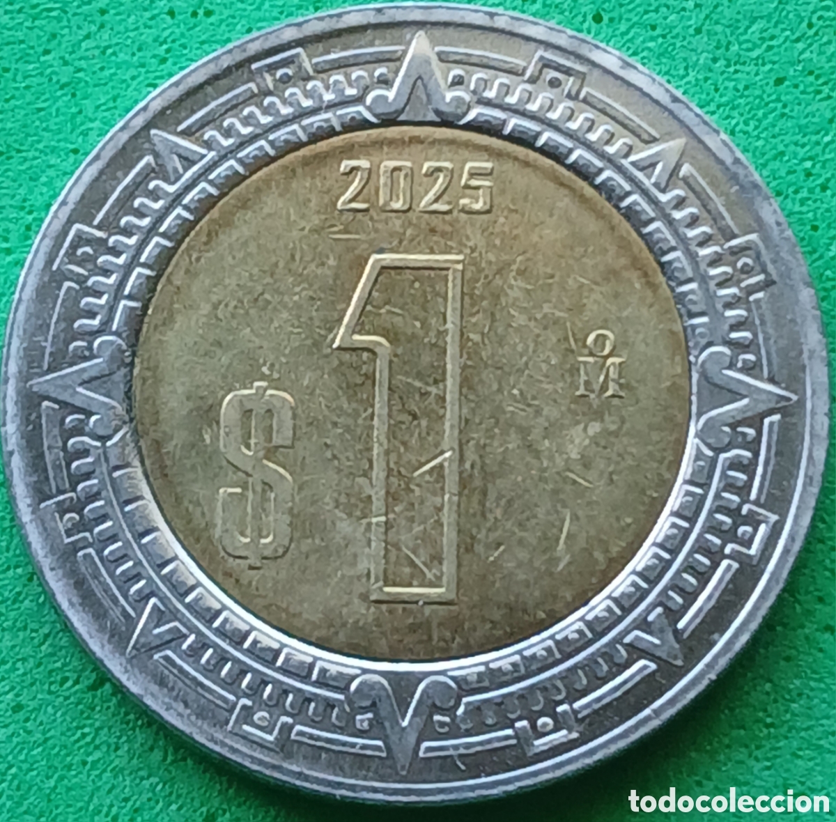 Monedas antiguas de Am&eacute;rica: M&eacute;xico 1 peso 2025 km#603 ESCASA